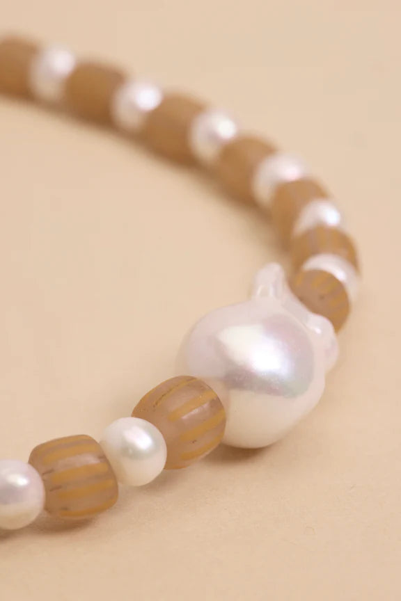 Baroque Java Neckalce - Tangerine