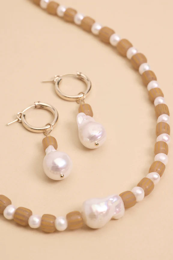 Baroque Java Neckalce - Tangerine