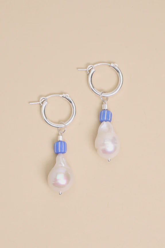Baroque Java Hoops - Dusty Blue