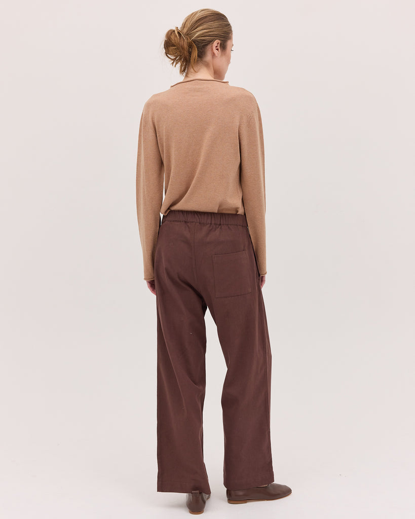 The Relaxed Tailored Pant - Chestnut