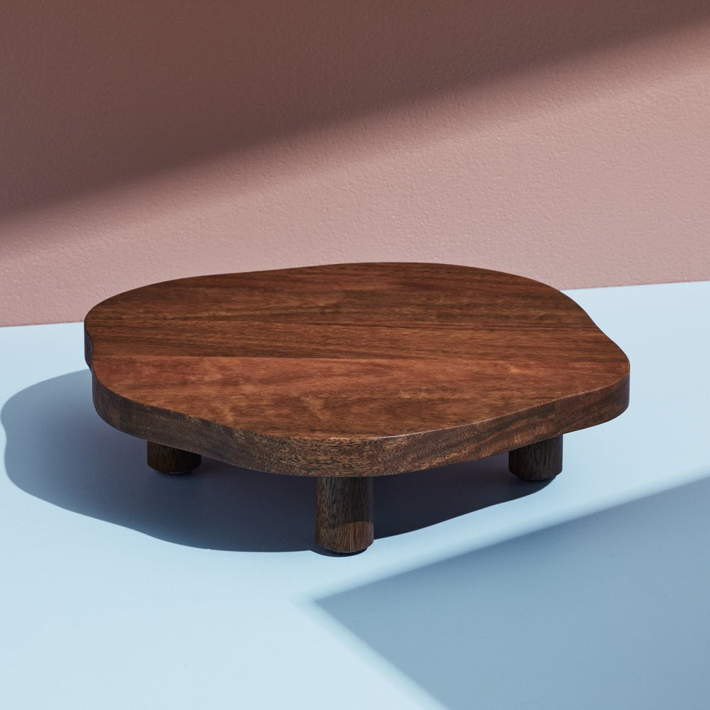 Abstract Pedestal Serving Board - Spotted Gum