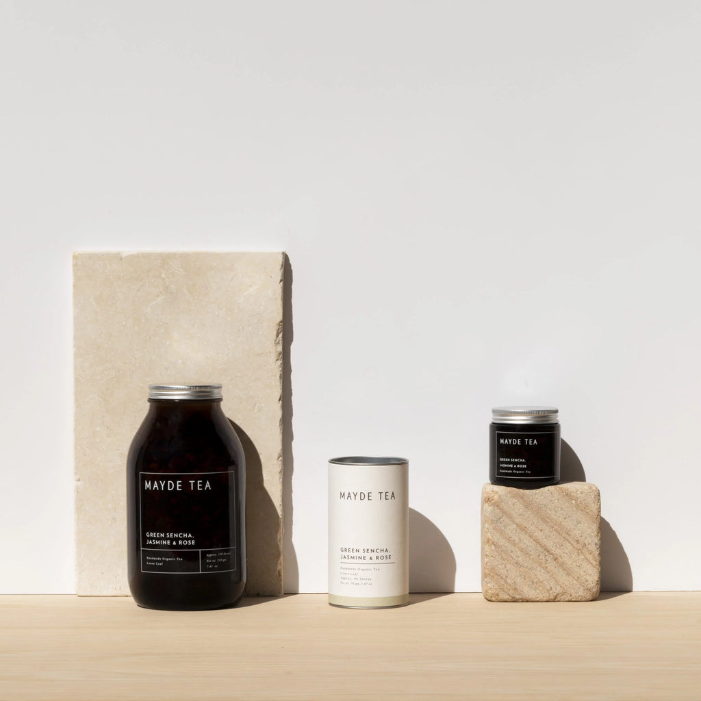 Loose Leaf Tea - Green Sencha, Jasmine & Rose / 120 Serve Jar