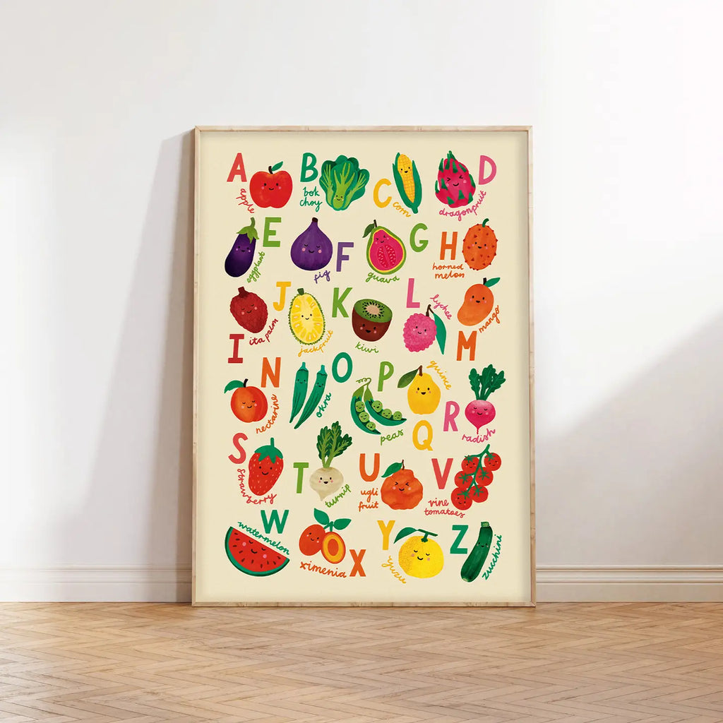 Fruit & Veg Alphabet Print
