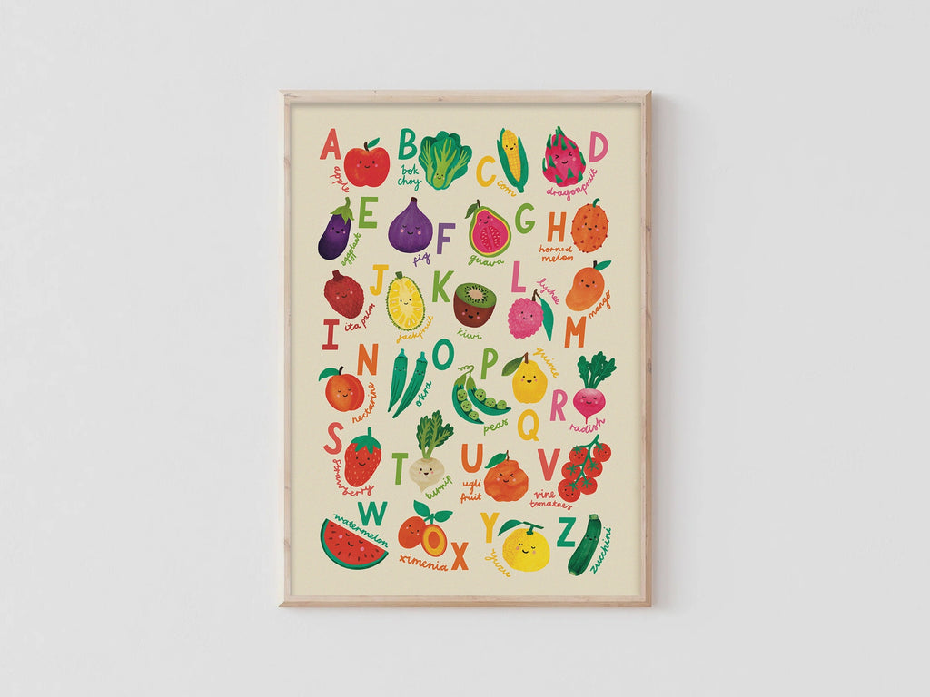 Fruit & Veg Alphabet Print