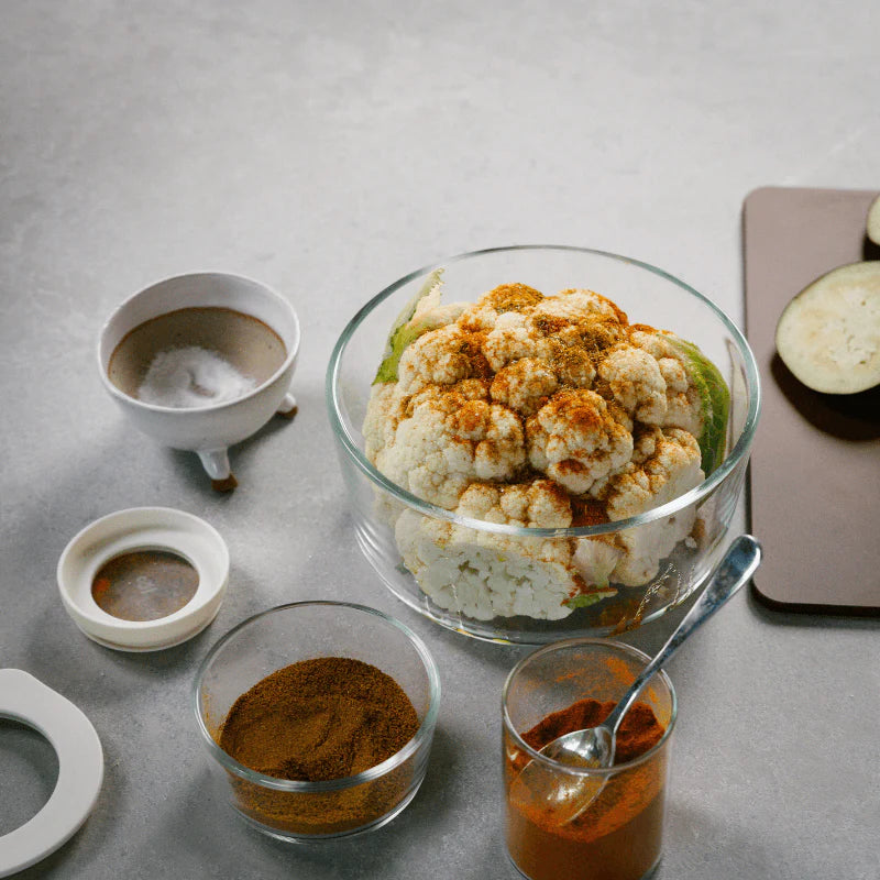 Glass Food Containers / Round Mixed 3pk - Oat Milk