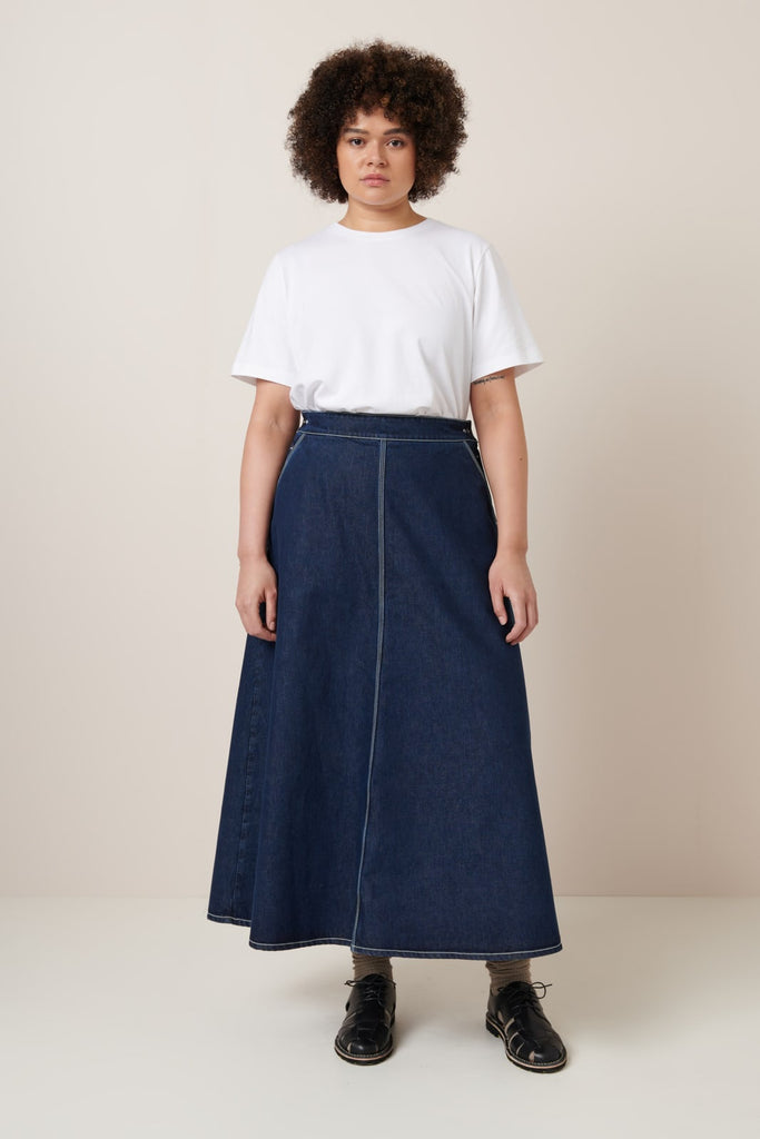 Piper Skirt - Indigo Denim
