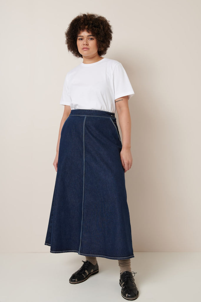 Piper Skirt - Indigo Denim