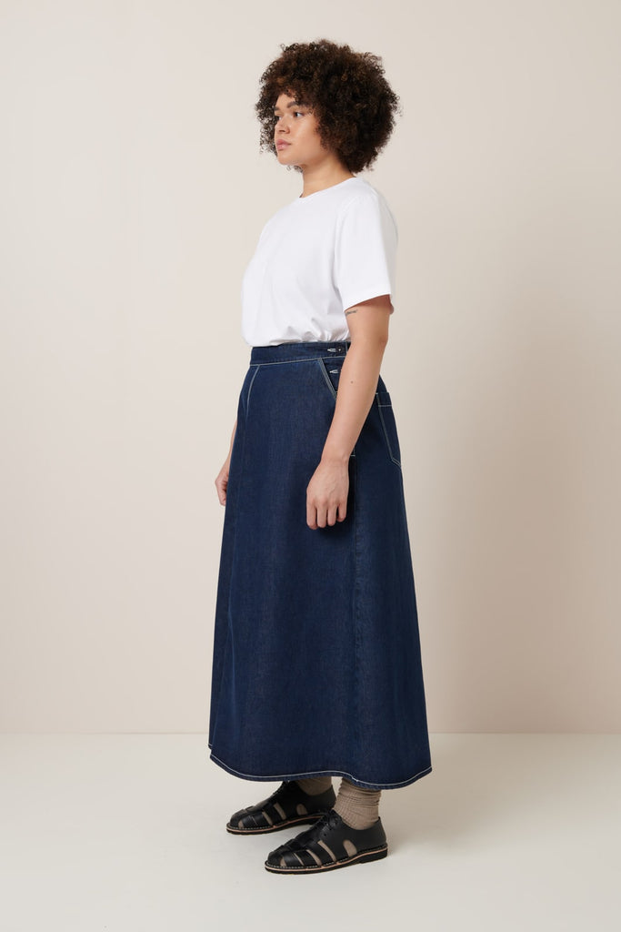 Piper Skirt - Indigo Denim