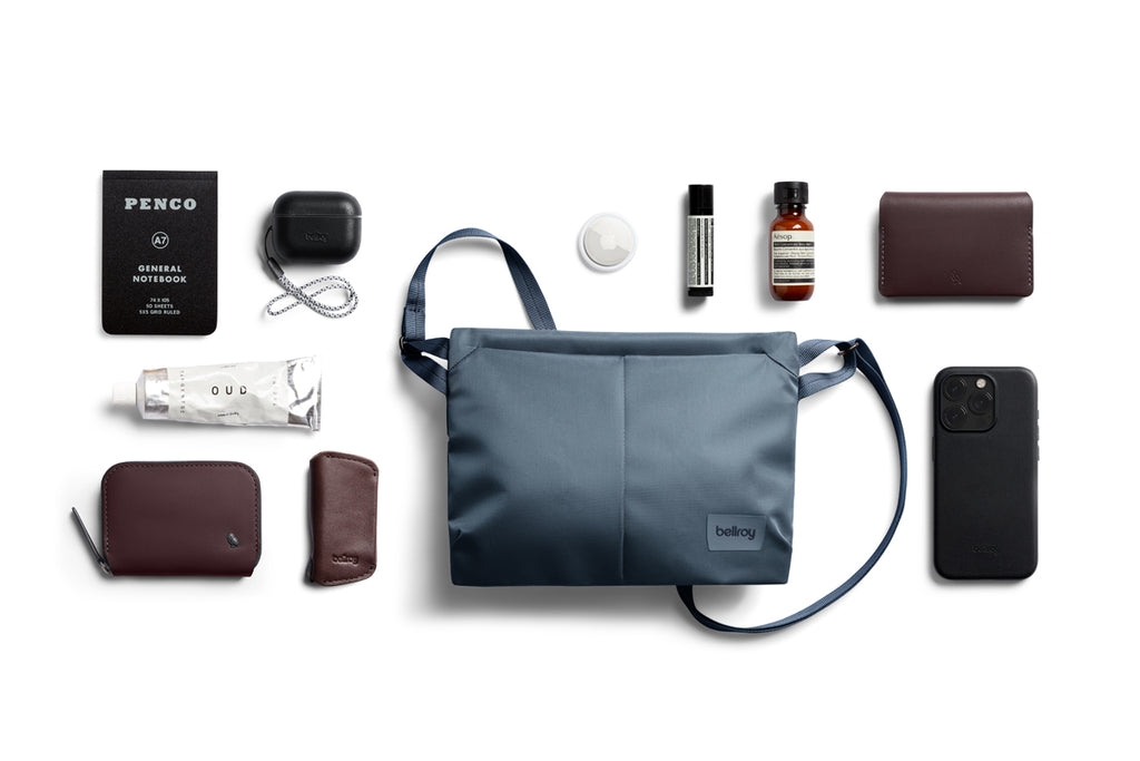 Laneway Sacoche / Leather Free - Blue Steel