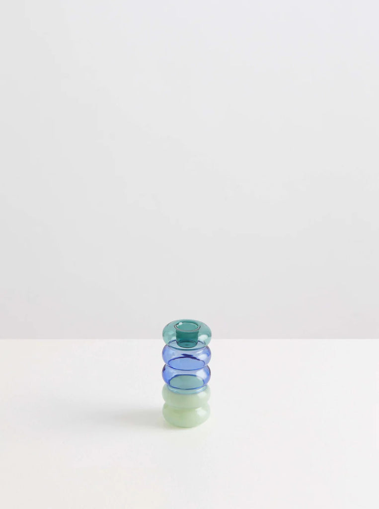 Grande Pauline Candle Holder - Teal, Azure & Mint