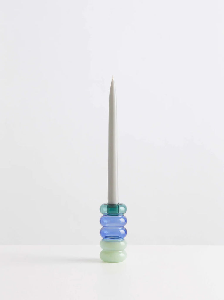 Grande Pauline Candle Holder - Teal, Azure & Mint