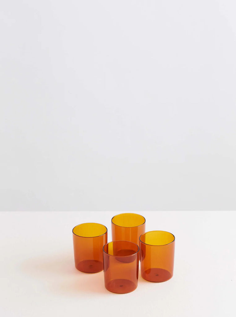 4 Large Gobelets - Amber