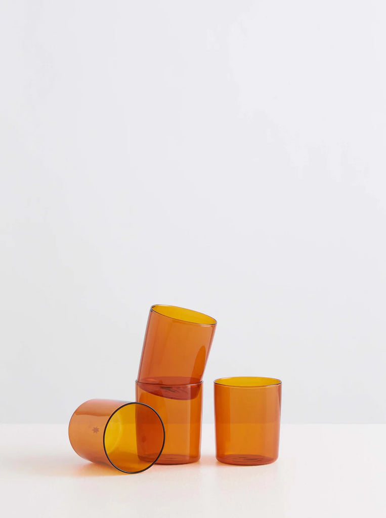 4 Large Gobelets - Amber