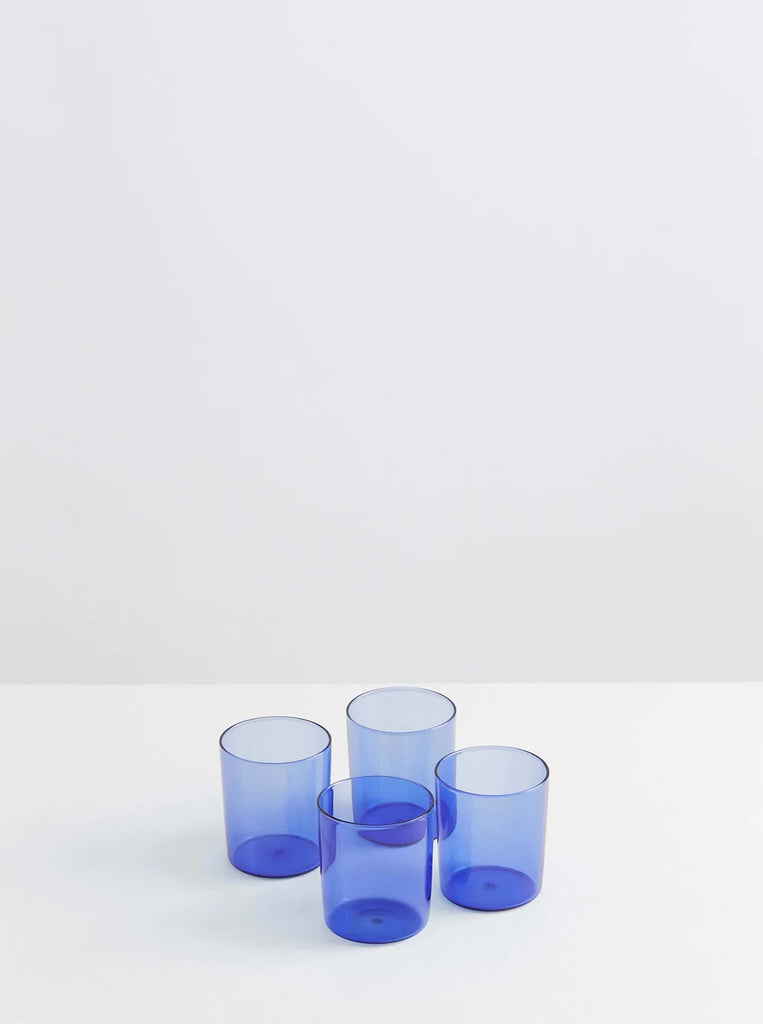 4 Large Gobelets - Azure