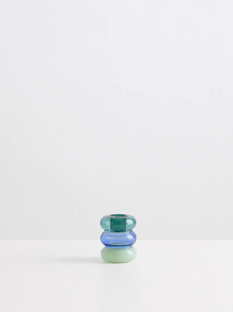 Petite Pauline Candle Holder - Teal, Azure & Mint