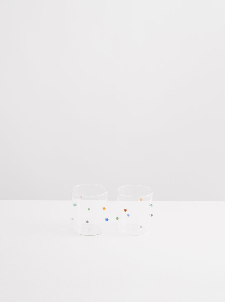 2 Pomponette Gobelets - Clear & Multi