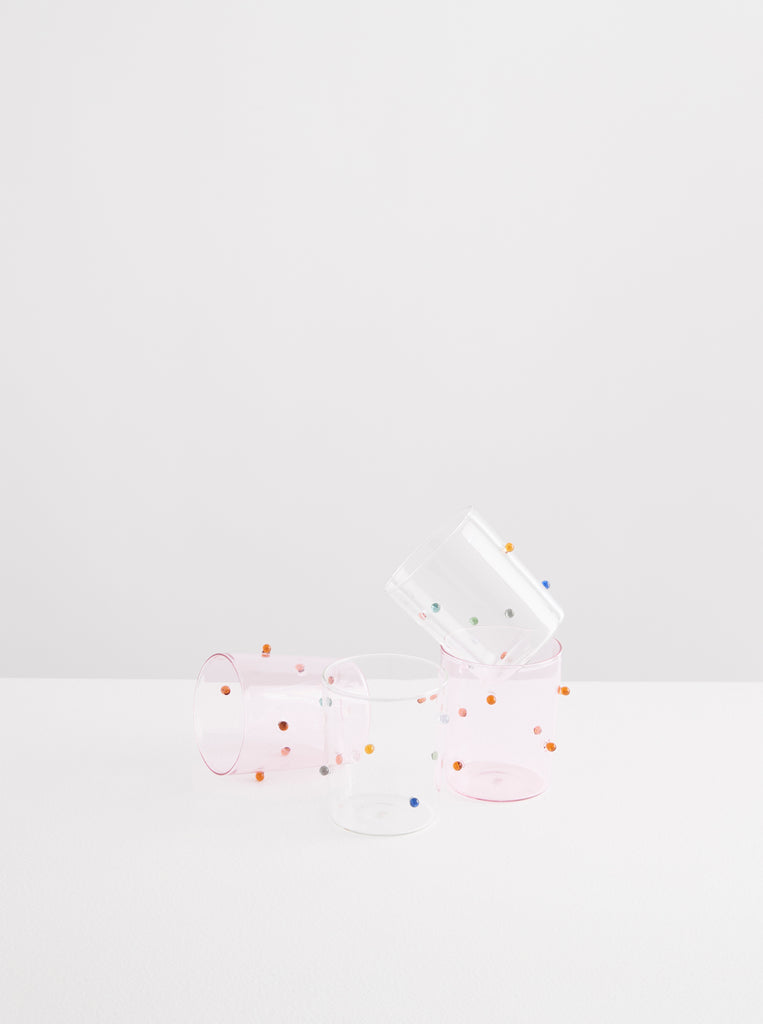 2 Pomponette Gobelets - Clear & Multi