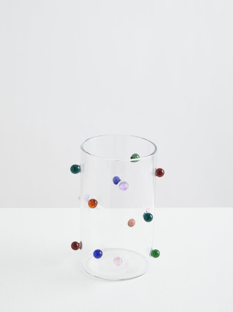 Pomponette Vase - Clear Multi