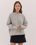 The Billow Sleeve Jumper - Black Fleck