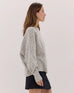 The Billow Sleeve Jumper - Black Fleck