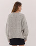 The Billow Sleeve Jumper - Black Fleck