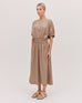 The Shirred Midi Dress - Praline