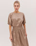 The Shirred Midi Dress - Praline