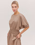 The Shirred Midi Dress - Praline