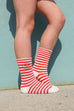 Holiday Mode Stripe Socks - Fiesta