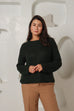 Hand Knit Style Jumper - Forest