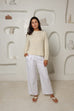 Hand Knit Style Jumper - Ivory