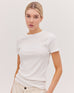 The Ribbed Tee - White