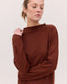 The Funnel Neck Top - Mahogany