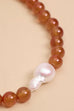 Baroque Pearl Necklace - Carnelian