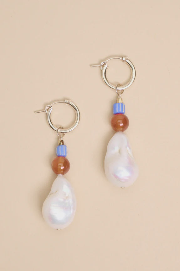 Baroque Java Hoops - Carnelian