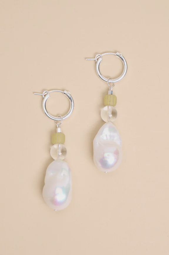 Baroque Java Hoops - Crystal Quartz