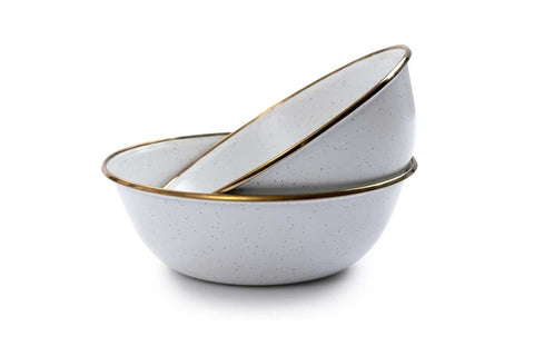 Enamel Bowl (Set of 2) -  Eggshell