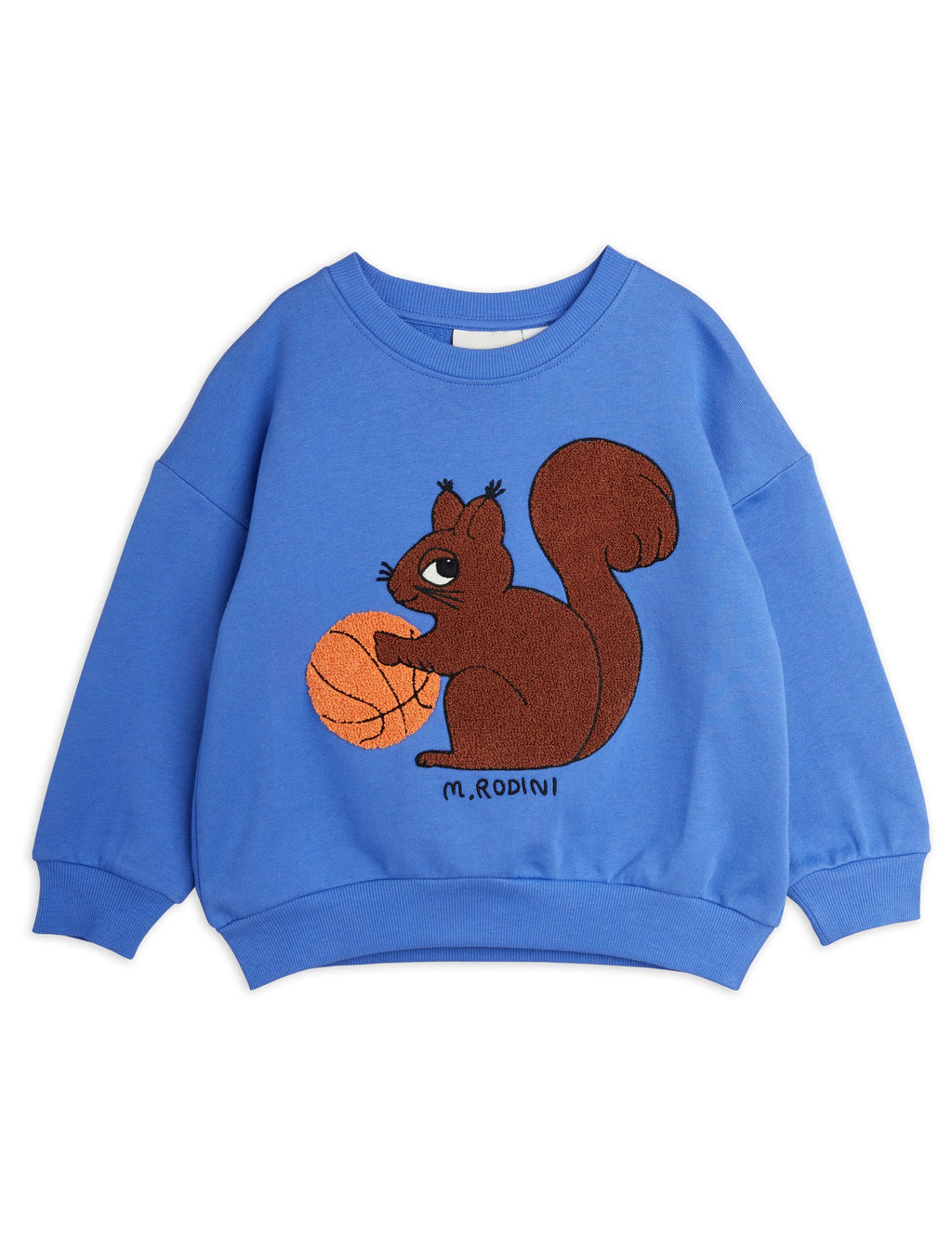 Squirrels Embroidered Sweatshirt / Blue