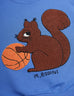 Squirrels Embroidered Sweatshirt / Blue