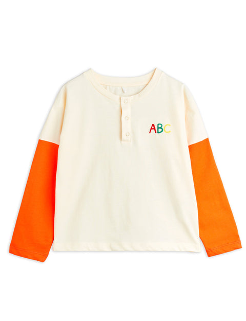 ABC Embroidered Grandpa Shirt - Off White