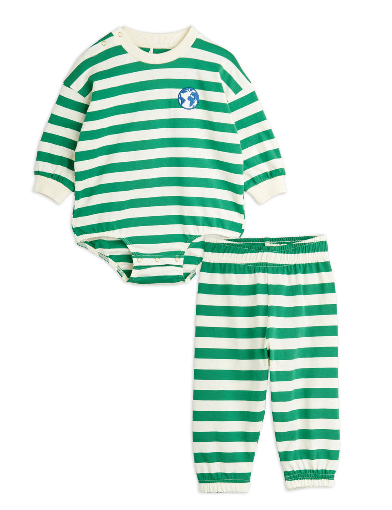 Stripe Baby Set - Green