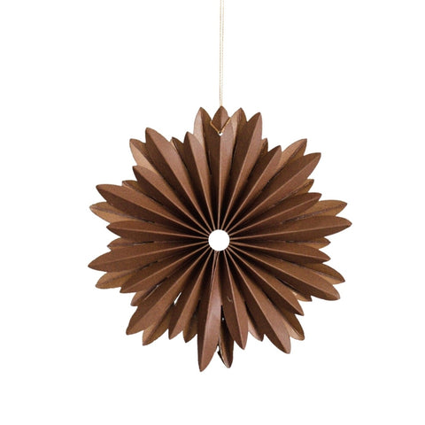 Hanging Star Ornament - Rust