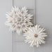 Hanging Snowflake / 65cm - Off White & Gold Dots