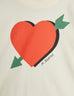 Arrowed Heart Long Sleeve Tee - Off White