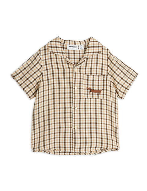 Gingham Woven Shirt - Beige