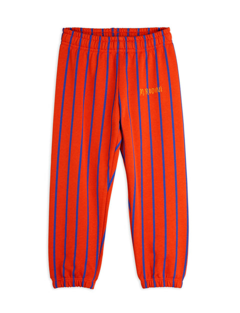 Vertical Stripe Sweatpants - Red