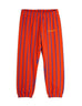 Vertical Stripe Sweatpants - Red