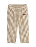 Gingham Woven Trousers - Beige