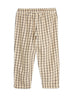 Gingham Woven Trousers - Beige