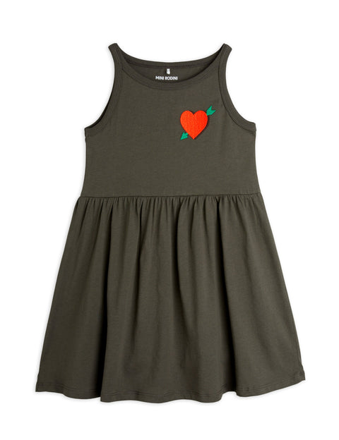 Arrowed Heart Tank Dress - Black